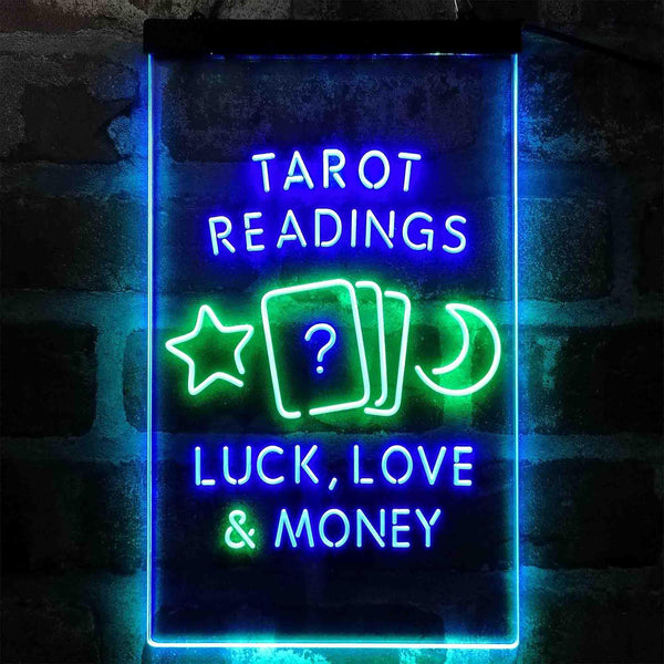 ADVPRO Tarot Readings Luck Love Money Shop  Dual Color LED Neon Sign st6-i4032 - Green & Blue