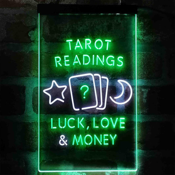 ADVPRO Tarot Readings Luck Love Money Shop  Dual Color LED Neon Sign st6-i4032 - White & Green
