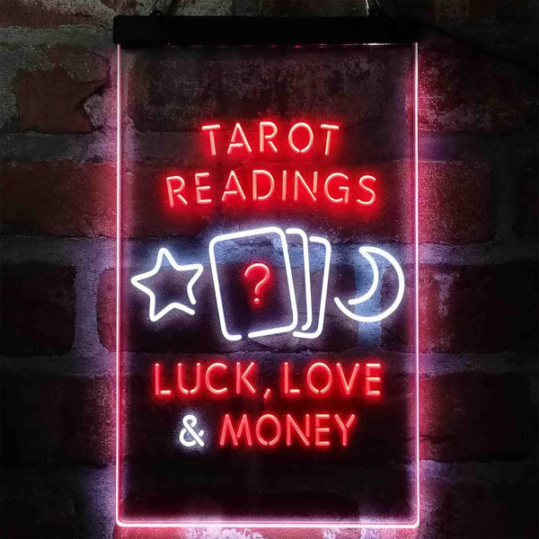 ADVPRO Tarot Readings Luck Love Money Shop  Dual Color LED Neon Sign st6-i4032 - White & Red