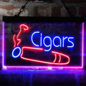 ADVPRO Cigars Shop Room Smoke Dual Color LED Neon Sign st6-i4033 - Blue & Red