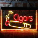 ADVPRO Cigars Shop Room Smoke Dual Color LED Neon Sign st6-i4033 - Red & Yellow