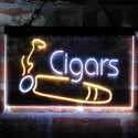ADVPRO Cigars Shop Room Smoke Dual Color LED Neon Sign st6-i4033 - White & Yellow