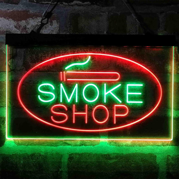 ADVPRO Smoke Shop Cigarette Room Dual Color LED Neon Sign st6-i4034 - Green & Red