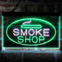 ADVPRO Smoke Shop Cigarette Room Dual Color LED Neon Sign st6-i4034 - White & Green