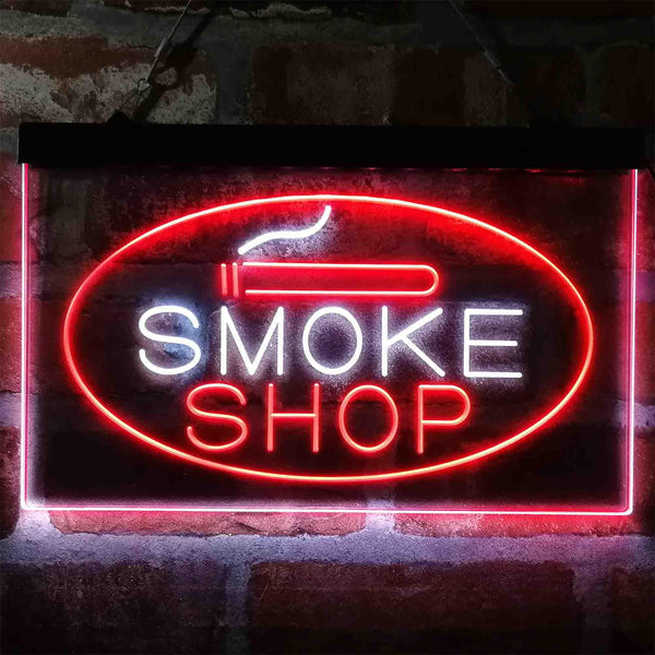 ADVPRO Smoke Shop Cigarette Room Dual Color LED Neon Sign st6-i4034 - White & Red