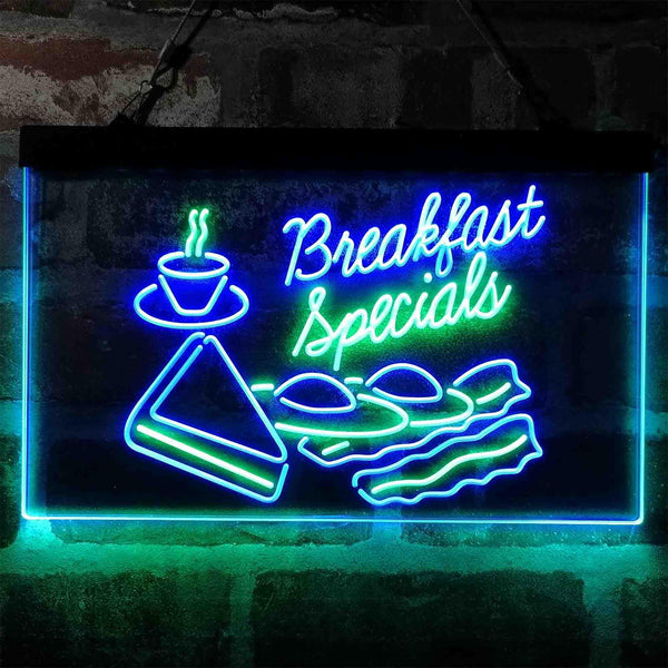 ADVPRO Breakfast Specials All Day Restaurant Dual Color LED Neon Sign st6-i4035 - Green & Blue