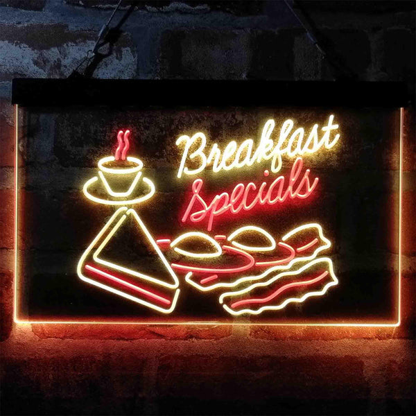 ADVPRO Breakfast Specials All Day Restaurant Dual Color LED Neon Sign st6-i4035 - Red & Yellow