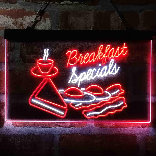 ADVPRO Breakfast Specials All Day Restaurant Dual Color LED Neon Sign st6-i4035 - White & Red