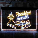 ADVPRO Breakfast Specials All Day Restaurant Dual Color LED Neon Sign st6-i4035 - White & Yellow