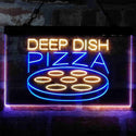 ADVPRO Deep Dish Pizza Cafe Dual Color LED Neon Sign st6-i4036 - Blue & Yellow