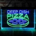 ADVPRO Deep Dish Pizza Cafe Dual Color LED Neon Sign st6-i4036 - Green & Blue