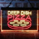 ADVPRO Deep Dish Pizza Cafe Dual Color LED Neon Sign st6-i4036 - Red & Yellow