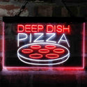 ADVPRO Deep Dish Pizza Cafe Dual Color LED Neon Sign st6-i4036 - White & Red