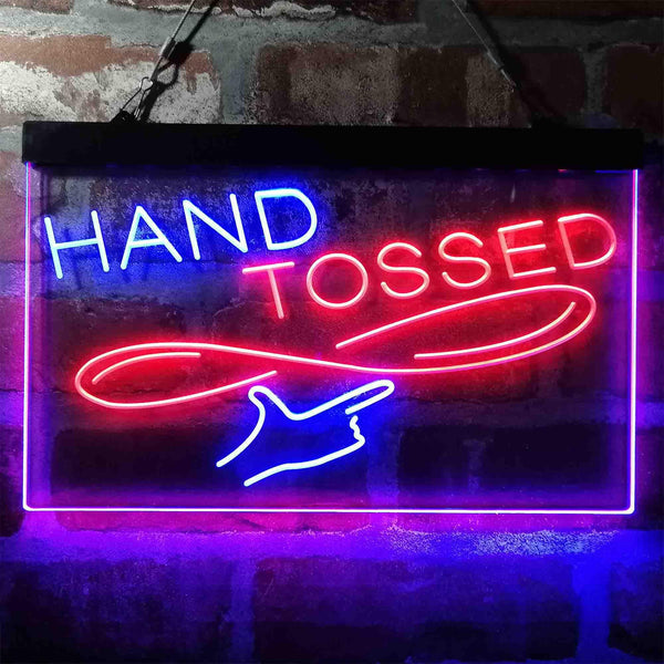 ADVPRO Hand Tossed Pizza Bistro Dual Color LED Neon Sign st6-i4037 - Blue & Red