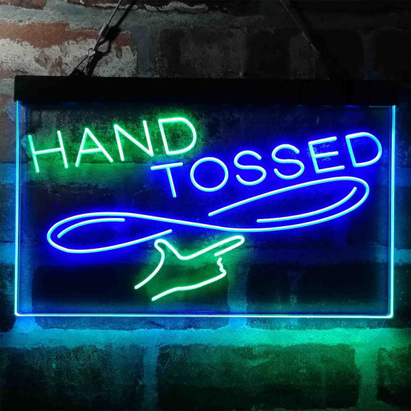ADVPRO Hand Tossed Pizza Bistro Dual Color LED Neon Sign st6-i4037 - Green & Blue