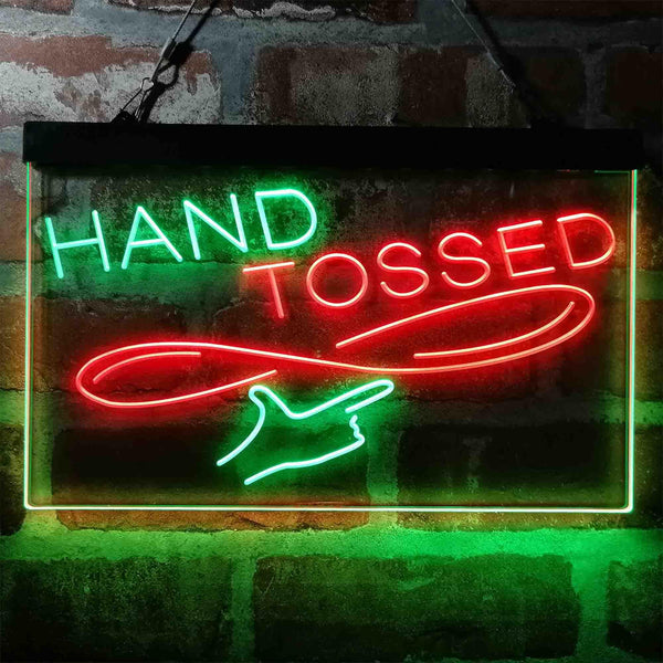 ADVPRO Hand Tossed Pizza Bistro Dual Color LED Neon Sign st6-i4037 - Green & Red