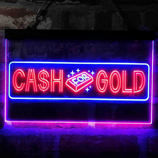 ADVPRO Cash for Gold We Buy Shop Dual Color LED Neon Sign st6-i4038 - Blue & Red