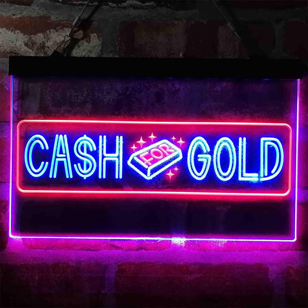 ADVPRO Cash for Gold We Buy Shop Dual Color LED Neon Sign st6-i4038 - Red & Blue