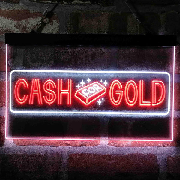 ADVPRO Cash for Gold We Buy Shop Dual Color LED Neon Sign st6-i4038 - White & Red