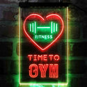ADVPRO Time to Gym Fitness Club Home  Dual Color LED Neon Sign st6-i4039 - Green & Red