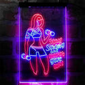 ADVPRO Fitness Club Gym Stay Strong Never Give Up  Dual Color LED Neon Sign st6-i4043 - Red & Blue