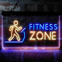 ADVPRO Fitness Zone Running Display Dual Color LED Neon Sign st6-i4044 - Blue & Yellow