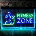 ADVPRO Fitness Zone Running Display Dual Color LED Neon Sign st6-i4044 - Green & Blue