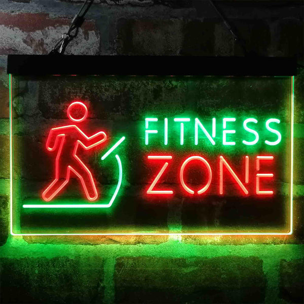 ADVPRO Fitness Zone Running Display Dual Color LED Neon Sign st6-i4044 - Green & Red