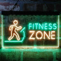 ADVPRO Fitness Zone Running Display Dual Color LED Neon Sign st6-i4044 - Green & Yellow