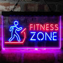 ADVPRO Fitness Zone Running Display Dual Color LED Neon Sign st6-i4044 - Red & Blue