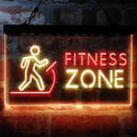 ADVPRO Fitness Zone Running Display Dual Color LED Neon Sign st6-i4044 - Red & Yellow