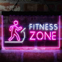 ADVPRO Fitness Zone Running Display Dual Color LED Neon Sign st6-i4044 - White & Purple