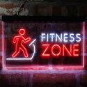 ADVPRO Fitness Zone Running Display Dual Color LED Neon Sign st6-i4044 - White & Red