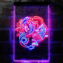 ADVPRO Dragon and Tiger Fighting Tattoo Art  Dual Color LED Neon Sign st6-i4045 - Blue & Red