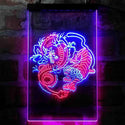 ADVPRO Dragon and Tiger Fighting Tattoo Art  Dual Color LED Neon Sign st6-i4045 - Red & Blue
