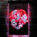 ADVPRO Dragon and Tiger Fighting Tattoo Art  Dual Color LED Neon Sign st6-i4045 - White & Red
