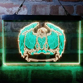 ADVPRO American Eagle Spread Wings Dual Color LED Neon Sign st6-i4046 - Green & Yellow