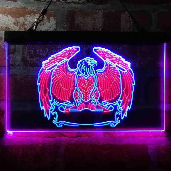 ADVPRO American Eagle Spread Wings Dual Color LED Neon Sign st6-i4046 - Red & Blue