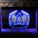 ADVPRO American Eagle Spread Wings Dual Color LED Neon Sign st6-i4046 - White & Blue