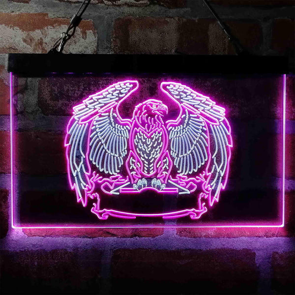 ADVPRO American Eagle Spread Wings Dual Color LED Neon Sign st6-i4046 - White & Purple