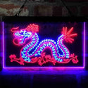ADVPRO Dragon Dance Dual Color LED Neon Sign st6-i4047 - Blue & Red