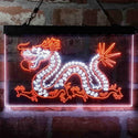 ADVPRO Dragon Dance Dual Color LED Neon Sign st6-i4047 - White & Orange