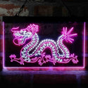 ADVPRO Dragon Dance Dual Color LED Neon Sign st6-i4047 - White & Purple