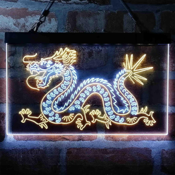 ADVPRO Dragon Dance Dual Color LED Neon Sign st6-i4047 - White & Yellow