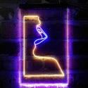 ADVPRO Beautiful Woman Lip Sexy Display  Dual Color LED Neon Sign st6-i4048 - Blue & Yellow