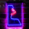 ADVPRO Beautiful Woman Lip Sexy Display  Dual Color LED Neon Sign st6-i4048 - Red & Blue