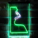 ADVPRO Beautiful Woman Lip Sexy Display  Dual Color LED Neon Sign st6-i4048 - White & Green