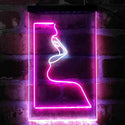 ADVPRO Beautiful Woman Lip Sexy Display  Dual Color LED Neon Sign st6-i4048 - White & Purple