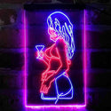ADVPRO Sexy Back Woman Cocktail Room  Dual Color LED Neon Sign st6-i4049 - Blue & Red