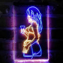 ADVPRO Sexy Back Woman Cocktail Room  Dual Color LED Neon Sign st6-i4049 - Blue & Yellow